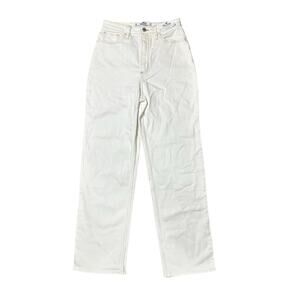 Hollister White Curvy Ultra High Rise Dad Jean NEW